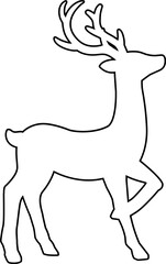 standing deer outline vector.
Deer outline icon svg.
Simple line drawing of deer.
