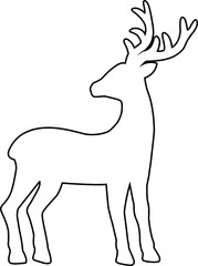 standing deer outline vector.
Deer outline icon svg.
Simple line drawing of deer.