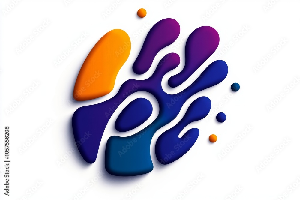 Aufkleber Simple outline of a fingerprint, symbolizing investigation and the identity of a suspect in a clean design, symbolizing mystery and focus