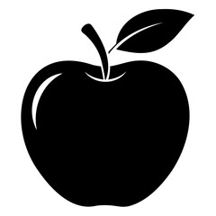 An apple fruit Black silhouette vector art Illustration, Apple vector icon, and symbols for your web design.