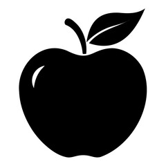 An apple fruit Black silhouette vector art Illustration, Apple vector icon, and symbols for your web design.