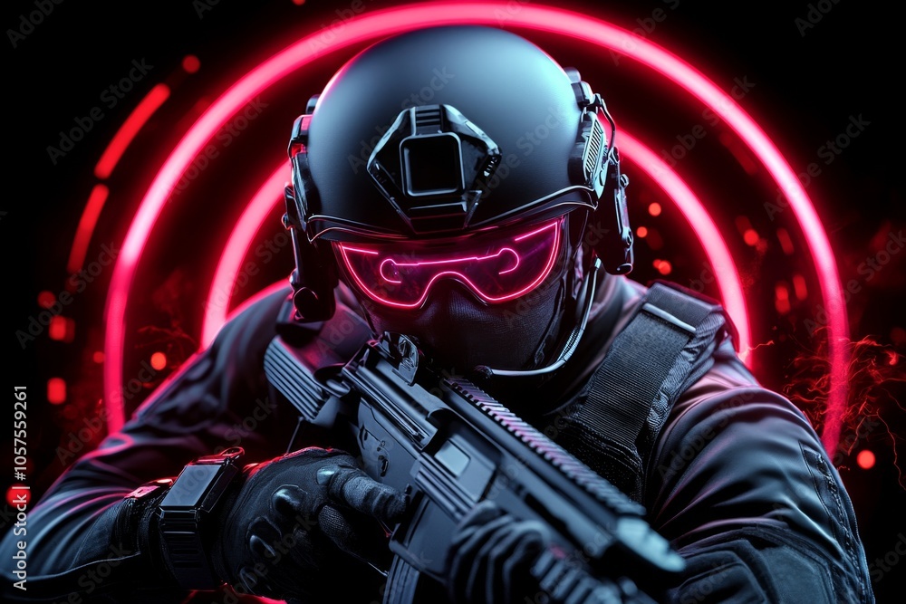 Poster suspect under surveillance in a cyberpunk world with glowing holographic screens surrounding them, c