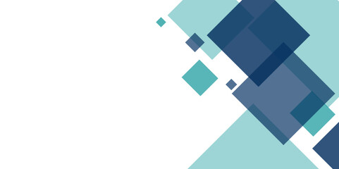 Abstract technology diagonally overlapped geometric squares shape blue color on white background. Abstract geometric background with copy space. You can use for cover, poster, banner web. vector