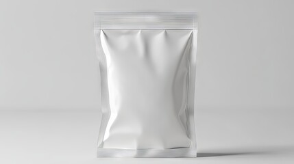 White ziplock doypack mockup on white background