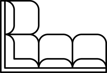 Sofa Top View Icon Set, Furniture Layout Icons, Living Room Seating Plan, Overhead Sofa Illustrations