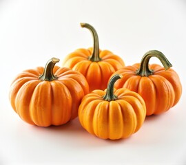 Obraz premium pumpkins different vegetables on white background