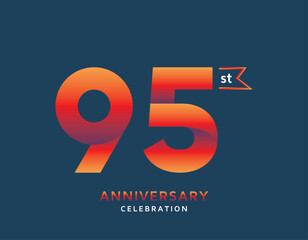 95st anniversary colorful