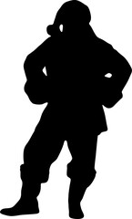 illustration santa claus silhouette vector