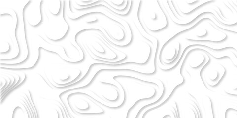 Fototapeta premium Abstract White paper cut background with lines. white line drawing geometric paper art design. 3d papercut decoration textured with wavy layers. 3d realistic design used for banner, posters. line maps