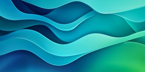 Obraz premium Abstract gradient with blue and green hues, creating a fresh and calming aquatic feel