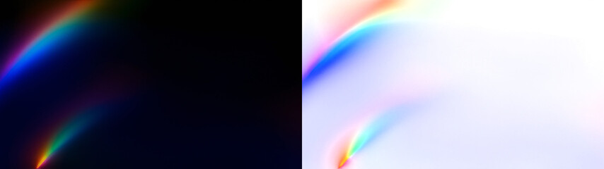 Curved blue and green light streak overlay with transparent background, adding a dynamic effect.  Black and Transparent PNG for overlay effect.