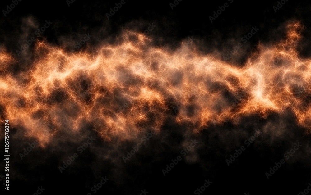 Poster dynamic display of fiery energy against a dark background emphasizing movement and intensity