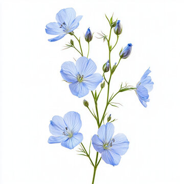 Fototapeta Flax Plant Isolated