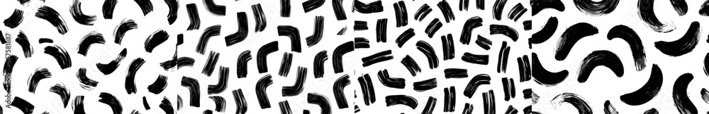 Poster abstract seamless background with brush stroke elements.
