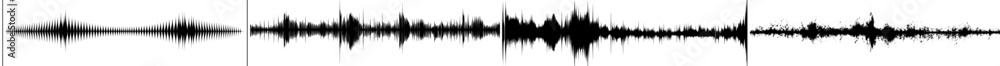Poster graph icon for mobile phone. monochrome sound wave icon on transparent background. modern sound wave