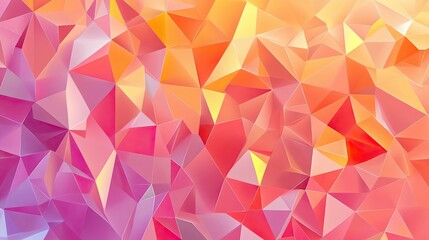 Fototapeta premium Abstract Pink, Orange, and Yellow Geometric Pattern