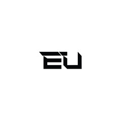 EU monogram logo design letter text name symbol monochrome logotype alphabet character simple logo