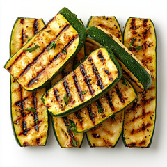 Grilled Zucchini Isolated