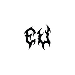 EU monogram logo design letter text name symbol monochrome logotype alphabet character simple logo