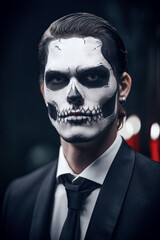 skull men makeup