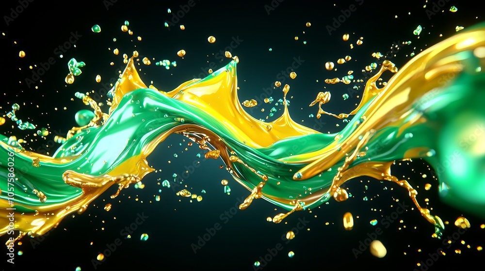 Poster dynamic flow of vibrant colors an abstract representation of energy and movement in artistry and des