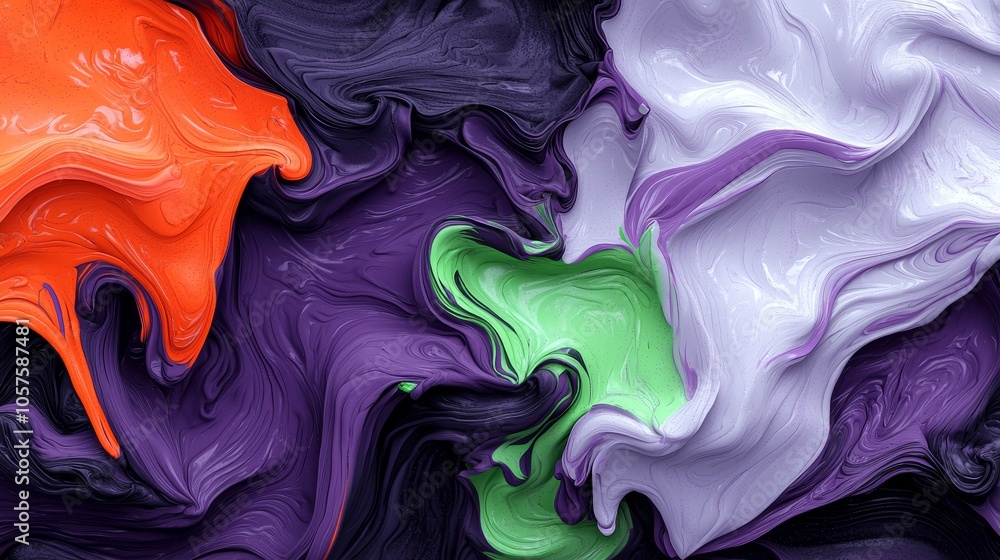 Poster exploring the vibrant swirls of color and texture in abstract art a journey through dynamic fluid fo