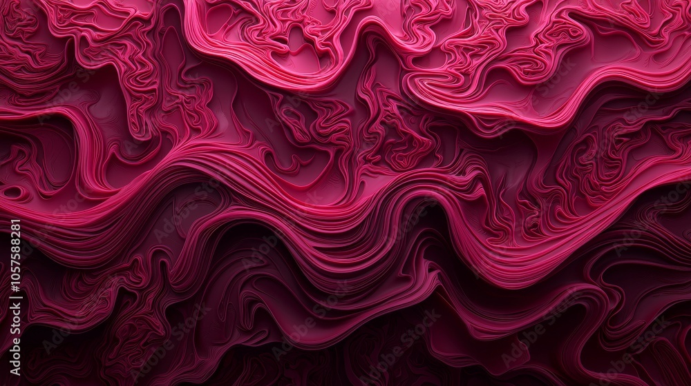 Aufkleber exploring the intricate waves of crimson a captivating journey through textured patterns and fluid d