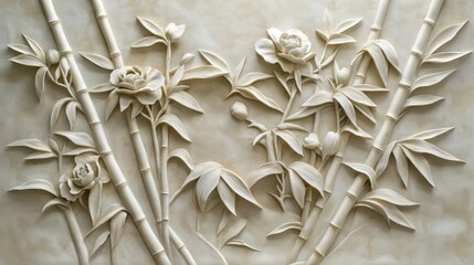 Elegant Bamboo Sculpture Artwork