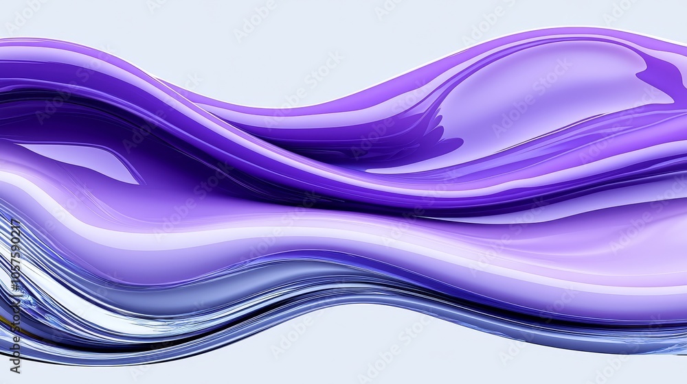 Poster fluid dynamics of color exploring the beauty and motion in abstract purple waves for artistic design