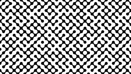Metaball black shapes on white background pattern. Modern metaball graphic design, connected liquid molecule figures flat vector background illustration. Abstract metaball shapes backdrop texture
