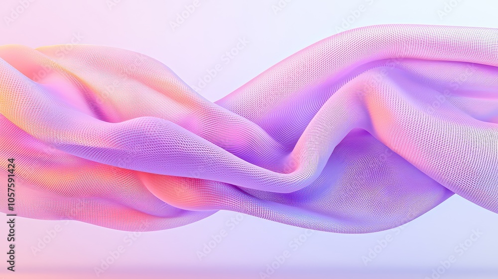 Aufkleber a beautiful blend of soft pastel colors in flowing mesh fabric creating a dreamy and ethereal atmosp