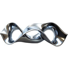 Abstract Metal Sculpture: Smooth Flowing Curves and Fluid Forms