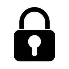 padlock icon silhouette vector design 