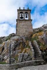 tower of the church in muxia, spain