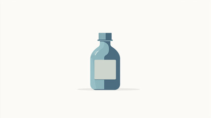 Small Medicine Bottle with Label in Minimalist Style