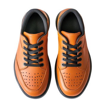 Comfortable golf shoes with waterproof material and cushioned insoles for long rounds. isolated on transparency background