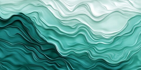 Fototapeta premium Water ripple textures in soft blue and green shades, giving a soothing and natural look