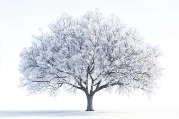 Fototapeta premium winter tree snow isolated on white winter tree snow isolated on white