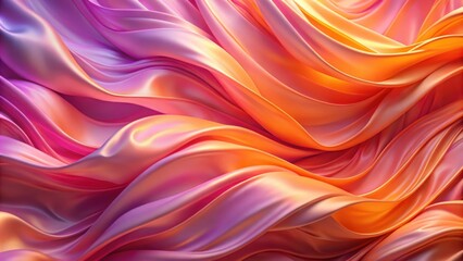 Obraz premium Calming Vibrant Silk Dance Abstract Fabric Wave in Pink Orange Purple Pastel Tones