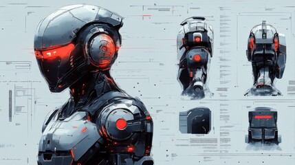 Fototapeta premium Futuristic Robotic Design Concept