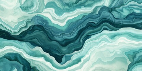 Obraz premium Water ripple textures in soft blue and green shades, giving a soothing and natural look
