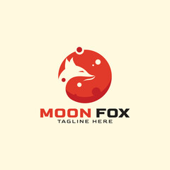 Moon Fox Gradient Colorful Logo