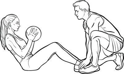 Workout with Medicine Ball Training Session