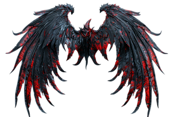 Majestic Dark Wings Spreading Across the Sky