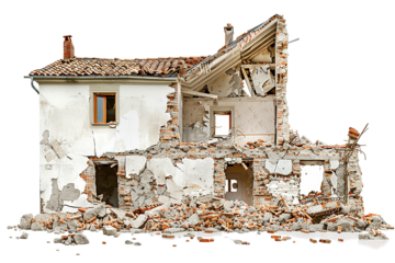 Abandoned and Dilapidated Old House in Ruins