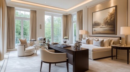 Fototapeta premium Elegant Modern Living Room with Natural Light