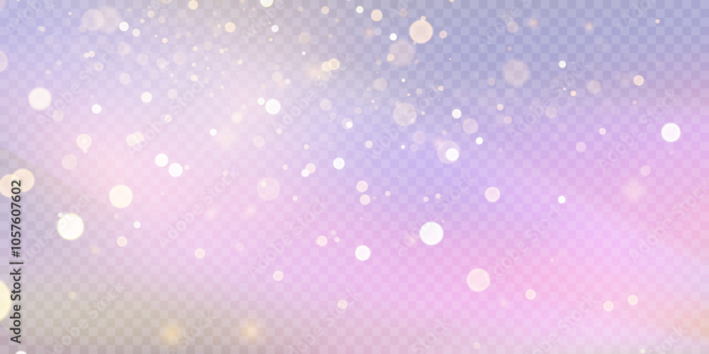 Poster gold dust light bokeh. christmas glowing bokeh and glitter overlay texture for your design on a tran