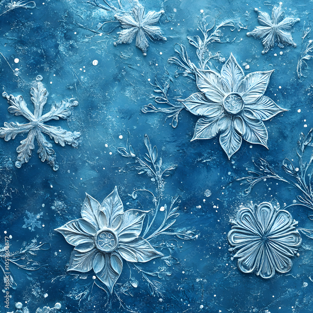 Poster cool blue gradient background with intricate details and textured elements for creative design proje