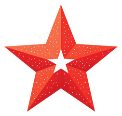 Obraz premium PNG Symbol star red white background.