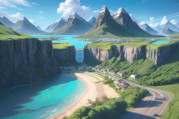 Naklejka premium Beautiful landscapes to admire, explore and photograph